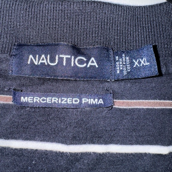 Nautica Men’s Striped Polo Size XXL Mercerized Pima Cotton - Picture 4 of 5